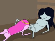 Preview 2 of Princess Bubblegum & Marceline The Vampire Queen Lesbian Fuck - Adventure Time Porn Parody