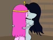 Preview 4 of Princess Bubblegum & Marceline The Vampire Queen Lesbian Fuck - Adventure Time Porn Parody