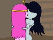 Preview 6 of Princess Bubblegum & Marceline The Vampire Queen Lesbian Fuck - Adventure Time Porn Parody
