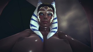 Star Wars: futa Ahsoka blowjob in the rain Taker POV