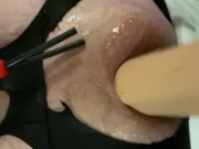 Preview 2 of Booty bumped manpussy gaping from pegging