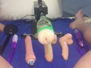 Preview 1 of POV of My First time ever using my new HISMITH Fuck Machine, loud moaning & intense Cumming at end.