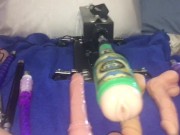 Preview 5 of POV of My First time ever using my new HISMITH Fuck Machine, loud moaning & intense Cumming at end.