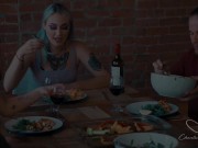 Preview 5 of Charlie Forde has an orgy with her friends over dinner - TEASER TRAILER