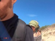 Preview 4 of Horny Girl want his dick in a Public Beach and Take a Big Facial
