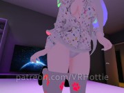 Preview 1 of Nerdy Glasses Neko in Pajamas Strips Sits On Your Face in Bedroom Thigh High Popsicle POV Lap Dance