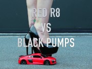 Preview 1 of Crush of Red Audi R8 model toy car with Black Pump Stilettos