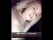Preview 4 of Hot Blonde Babe Masturbate inside the Car - Snapchat Step Mom