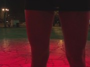 Preview 1 of Walking in a mini skirt without panties in the park