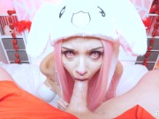 Preview 3 of Valentine's Day BJ Bunny and Footjob (Teaser) Rainbowslut