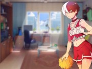 Preview 6 of ASMR (sfw) SHOTO TODOROKI se viste de PORRISTA para ti