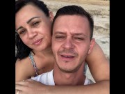 Preview 6 of # adult vacation 2021- second day on the beach- Good morning sex with cum in your mouth on the beach