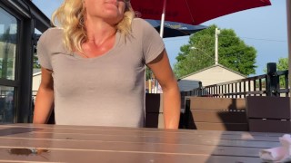 Public orgasm for my friend with lovense lush controlled by my phone - Unlimited Orgasm