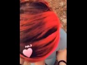 Preview 5 of Emo Girl Outdoor BlowJob