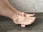 Preview 3 of Gay Footjob with my dildo