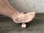 Preview 4 of Gay Footjob with my dildo