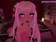 Preview 4 of Beautiful POV Blowjob in VRchat - with lewd moaning and ASMR noises [VRchat erp, 3D Hentai]