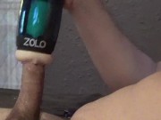 Preview 4 of ZOLO Thrustbuster makes my cock cum watching Lady Fyre & Alexis Fawx. Angle 3, The closeup.