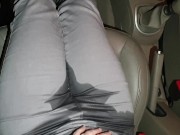 Preview 3 of Alice - Car Wetting Compilation - Custom Video, 6 different car pees!