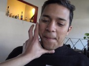 Preview 3 of Hot Latin Boy Delivers A Creamy Blowjob For Money