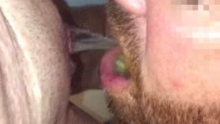 FEMDOM:Wife wanted to experience pissing into her husbands mouth. Now he craves her pee all the time