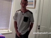 Preview 4 of Straight Aussie Jock Eager For Cash Shows Us How He Likes to Fuck & Shoot a Load