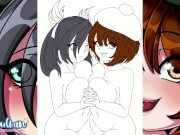Preview 6 of Dibujando a Marnie y Yuuri Hentai Futanari speedpaint pokemon