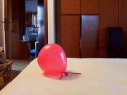 Preview 5 of Nicoletta rides these balloons to orgasm