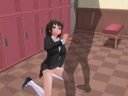 Preview 2 of 3D HENTAI Schoolgirl met her boyfriend in the locker room