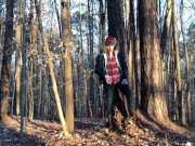 Preview 2 of 19 year old Jesse Gold jerks off in the woods in cowboy boots, denim, and flannel
