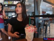 Preview 3 of Starbucks coffee date with gorgeous big ass Asian teen girlfriend