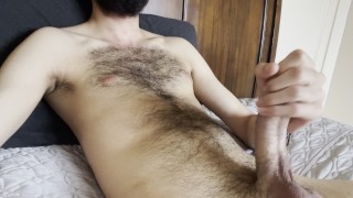 another amateur quickie arab explosive cumshot on my hairy chest
