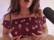 Preview 4 of Cute girlfriend whispers to you how she wants you to lick her pussy - ASMR