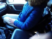 Preview 1 of Polish sex in the car. sucks and bangs on the forest road, I go twice on her white ankle socks