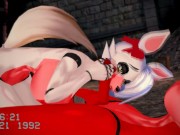 Preview 2 of Double Futa - Five Nights at Freddy's Inspired - Mangle gets fucked by Foxy - Hentai