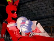 Preview 4 of Double Futa - Five Nights at Freddy's Inspired - Mangle gets fucked by Foxy - Hentai