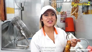 CarneDelMercado - Camila Santos Voluptuous Latina Colombiana Hardcore Threesome Fucking