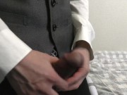Preview 6 of Suit masturbation　- every day Masturbation -