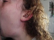Preview 2 of up close teary eye sloppy bbc blowjob