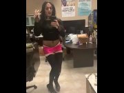 Preview 2 of Chrissy Cocoabutter showing off body and ass - amateur tgirl drag queen dance