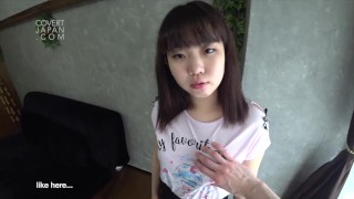 Japanese girlfriend being fucked hard by her boyfriend Oily bitch.