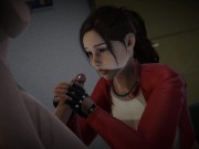 Preview 4 of Futa Resident Evil - Jill Valentine fucks Claire Redfield - 3D Porn