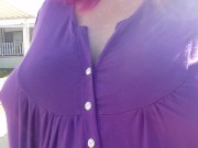 Preview 4 of Big natural titties Walking braless 1
