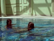 Preview 1 of Olla Oglaebina and Irina Russaka sexy nude girls in the pool