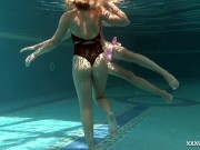 Preview 2 of Olla Oglaebina and Irina Russaka sexy nude girls in the pool