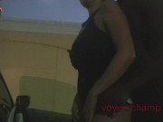 Preview 3 of Exhibitionist Wife 474 - I get fucked in the back of my car by BBC voyeur after the nude beach!