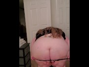 Preview 5 of SSBBW in lingerie doing a strip tease and shaking big ass