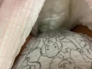 Preview 5 of Peeing in panties inside a diaper