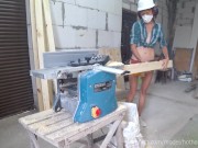 Preview 2 of DIY Bed Part 5 - Work with planer thicknesser + BONUS blowjob