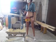 Preview 3 of DIY Bed Part 5 - Work with planer thicknesser + BONUS blowjob